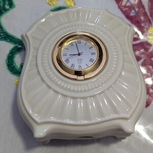 Lenox Porcelain Timely Traditions Fluted Deck Clock